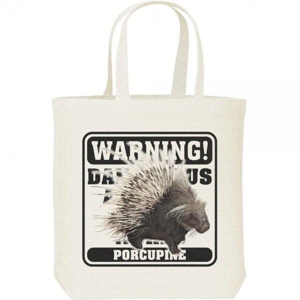 山荒（ヤマアラシ）/危険生物シリーズ/キャンバスバッグ・M　トートバッグ | 