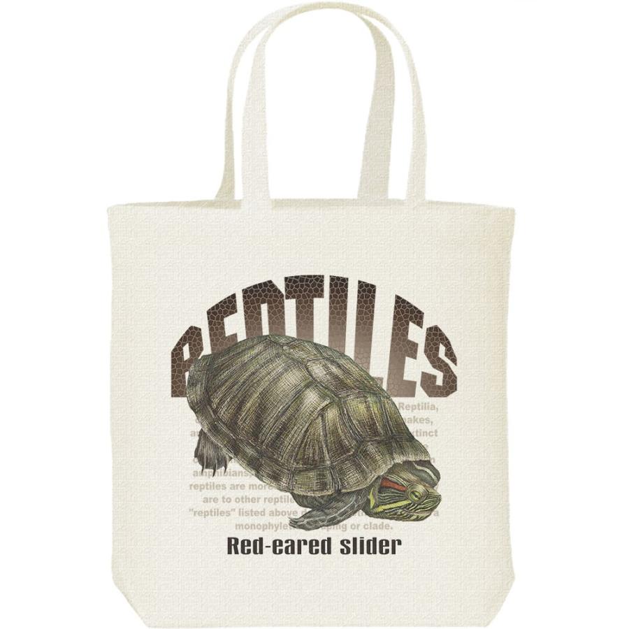 ミシシッピアカミミガメ（亀）爬虫類シリーズ/キャンバスバッグ・M　トートバッグ | 