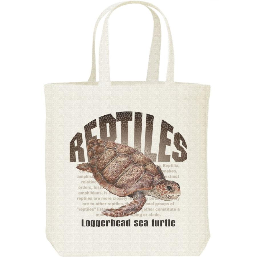 アカウミガメ（亀）爬虫類シリーズ/キャンバスバッグ・M　トートバッグ | 