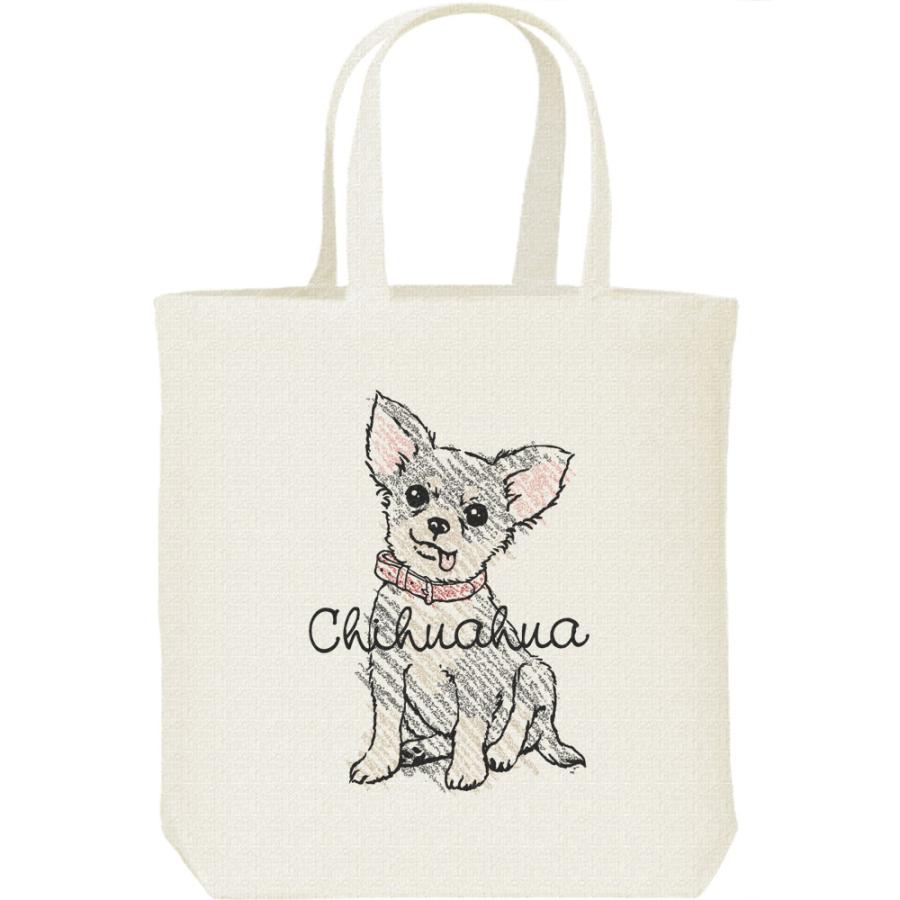 クレヨンタッチ・チワワ（ブラック＆タン）/キャンバスバッグ・M　トートバッグ | 