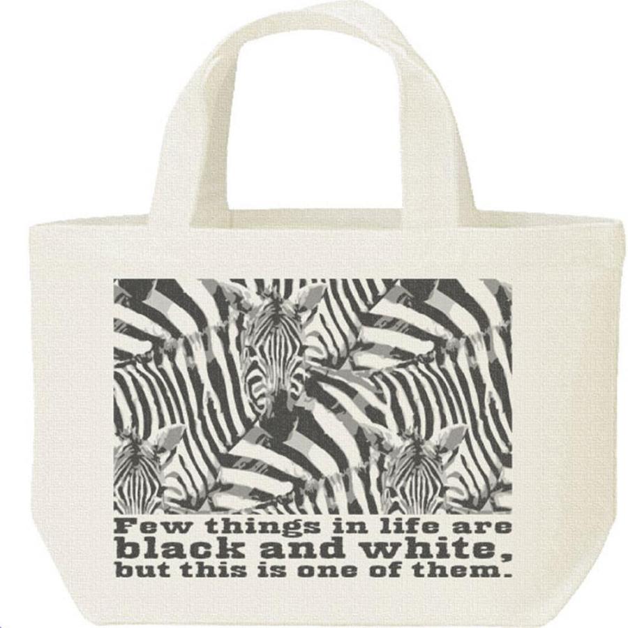 シマウマの群れ（白黒つけられる縞馬）/キャンバスバッグ・S　ランチバッグ | 