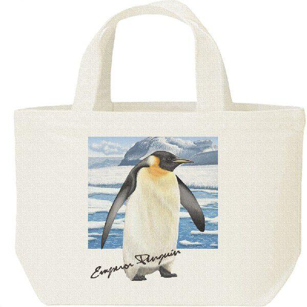ペンギン ＋背景（皇帝ぺんぎん）/キャンバスバッグ・S　ランチバッグ | 