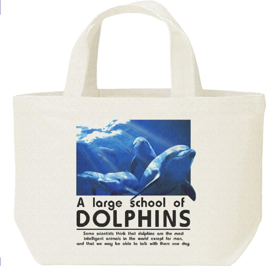 イルカの群れ/キャンバスバッグ・S　ランチバッグ | 