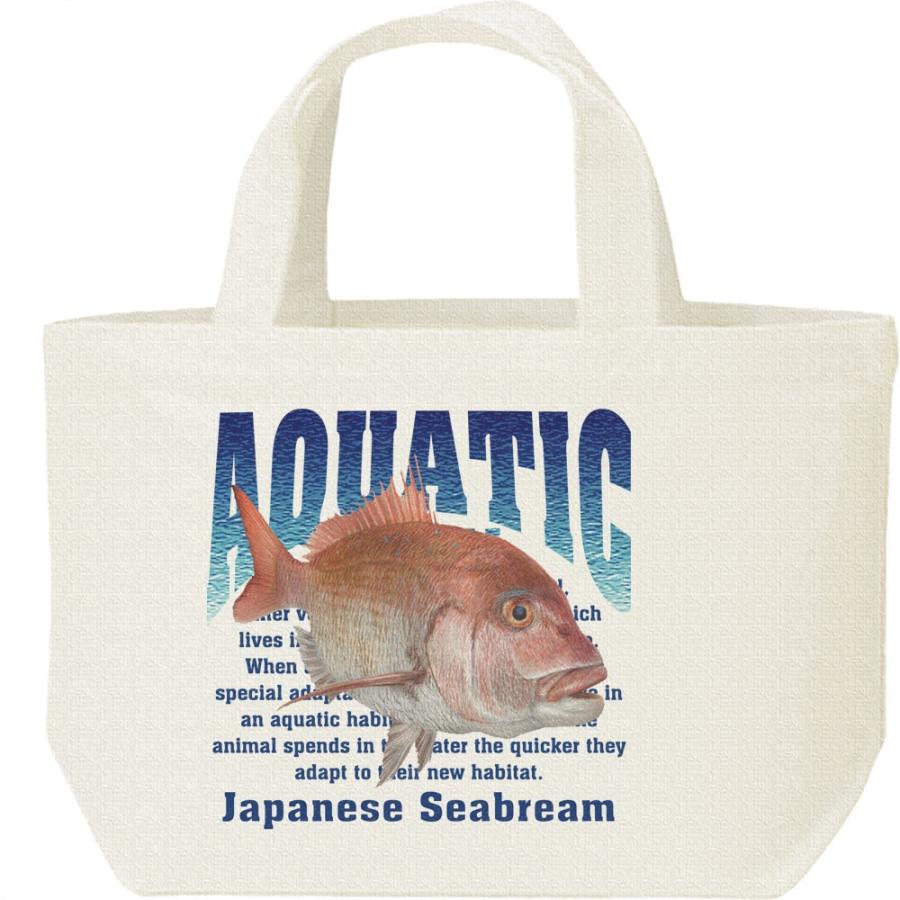 真鯛(マダイ)水棲生物シリーズ/キャンバスバッグ・S　ランチバッグ | 