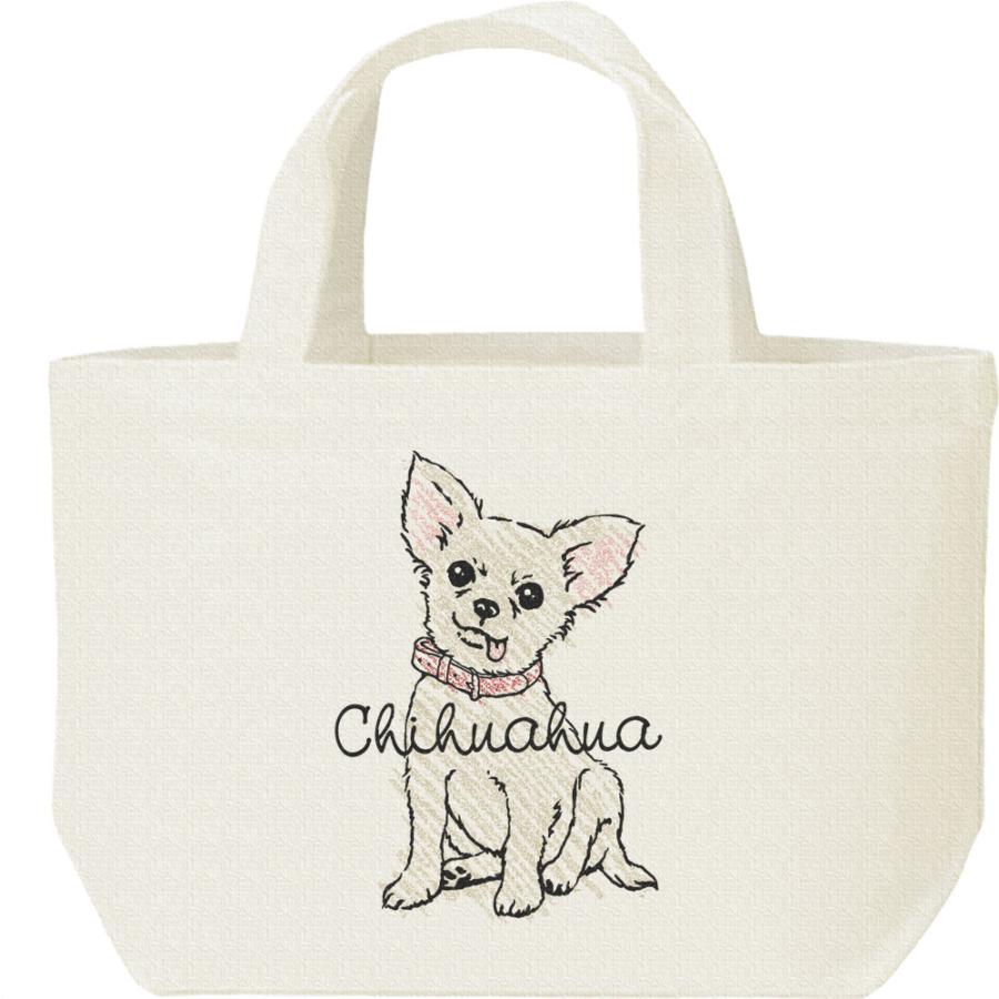 クレヨンタッチ・チワワ（単色）/キャンバスバッグ・S　ランチバッグ | 