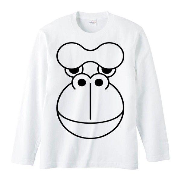 ゴリラ（ファニーフェイス・ごりら）/長袖Ｔシャツ |  | 01