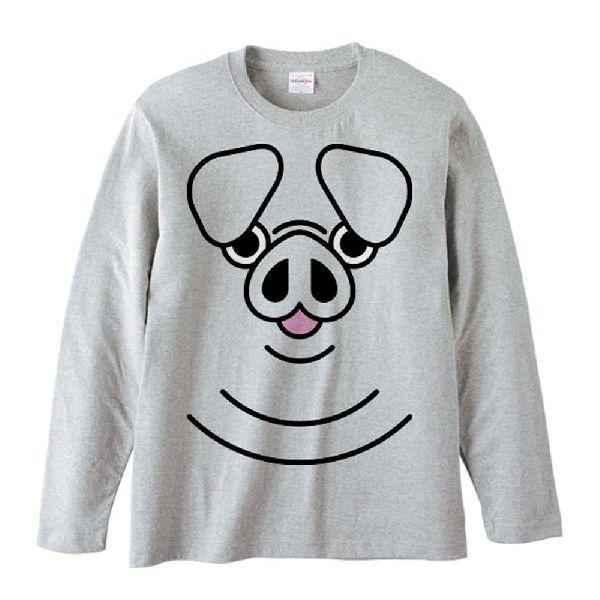 ブタ（豚）ファニーフェイス・ぶた/長袖Ｔシャツ |  | 01