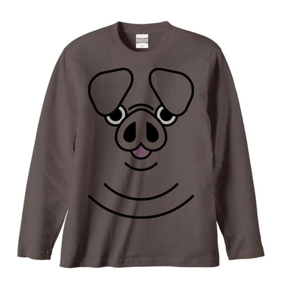 ブタ（豚）ファニーフェイス・ぶた/長袖Ｔシャツ |  | 02