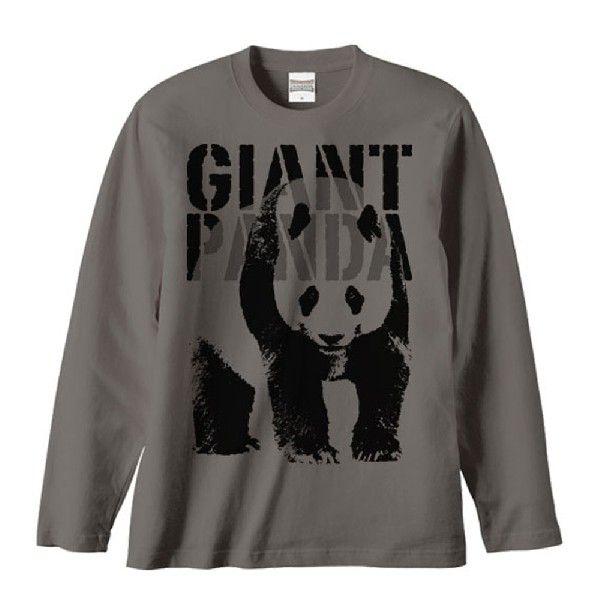 ジャイアント・パンダ（モノトーン動物柄）ぱんだ/長袖Ｔシャツ |  | 02