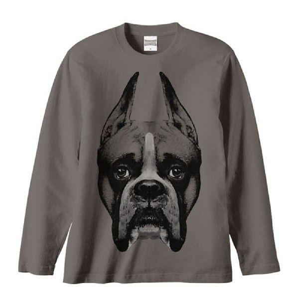 ボクサー（犬）の顔/長袖Ｔシャツ | 