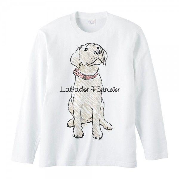 ラブラドール レトリバー（クレヨンタッチ）犬/長袖Ｔシャツ | 
