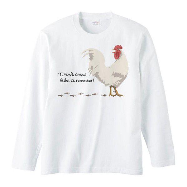 ニワトリ「はしゃぐな！」鶏（にわとり）/長袖Ｔシャツ | 