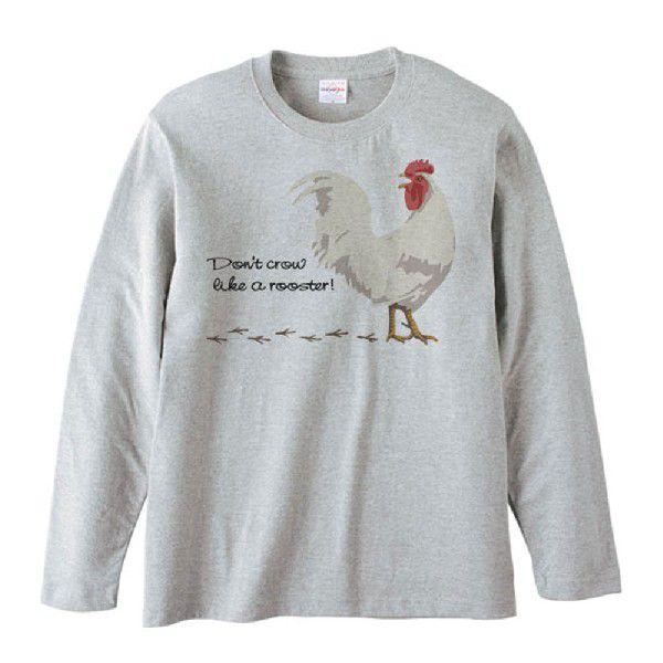 ニワトリ「はしゃぐな！」鶏（にわとり）/長袖Ｔシャツ |  | 01