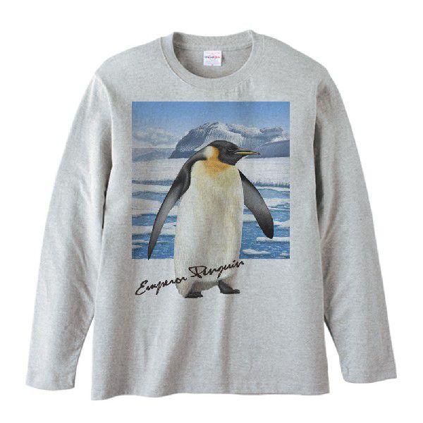 ペンギン ＋背景（皇帝ぺんぎん）/長袖Ｔシャツ |  | 01