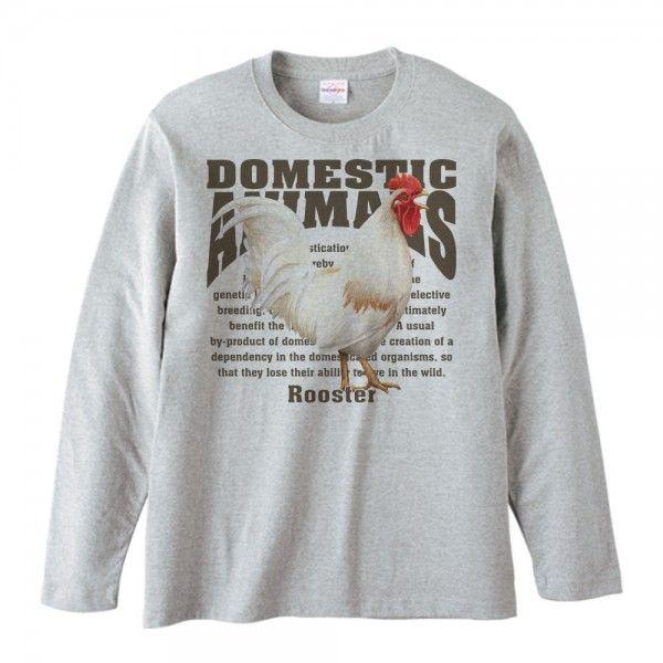 鶏（ニワトリ）/飼育動物・家畜/長袖Ｔシャツ |  | 01