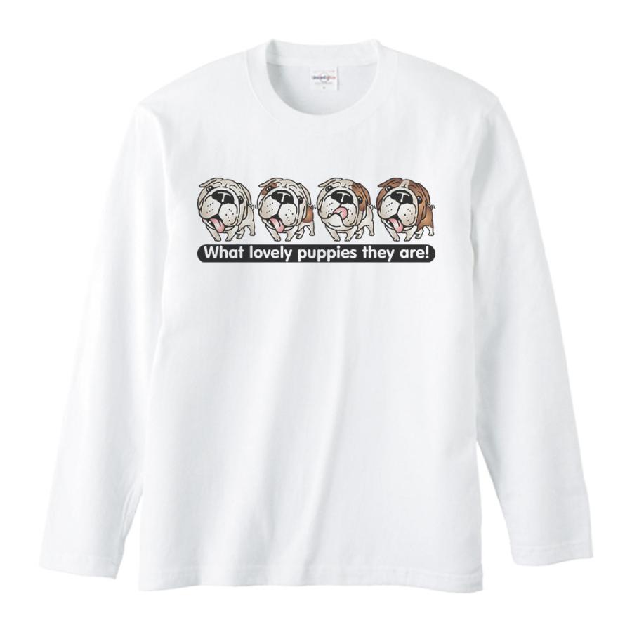 ブルドッグ4兄弟（子犬）/長袖Ｔシャツ | 