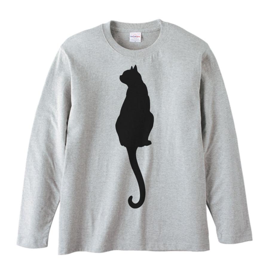 猫シルエット 後ろ姿 長袖ｔシャツ Lt333 Myds 通販 Yahoo ショッピング