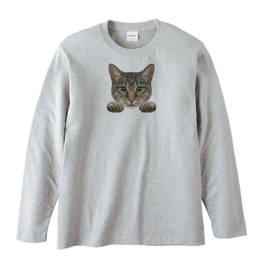 猫の顔・キジトラ/長袖Ｔシャツ | 