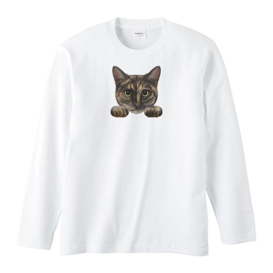 猫の顔・サビ猫/長袖Ｔシャツ |  | 01