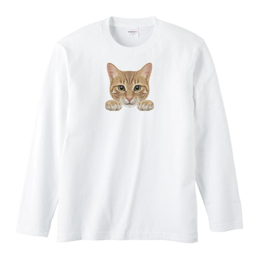 猫の顔・茶トラ/長袖Ｔシャツ | 
