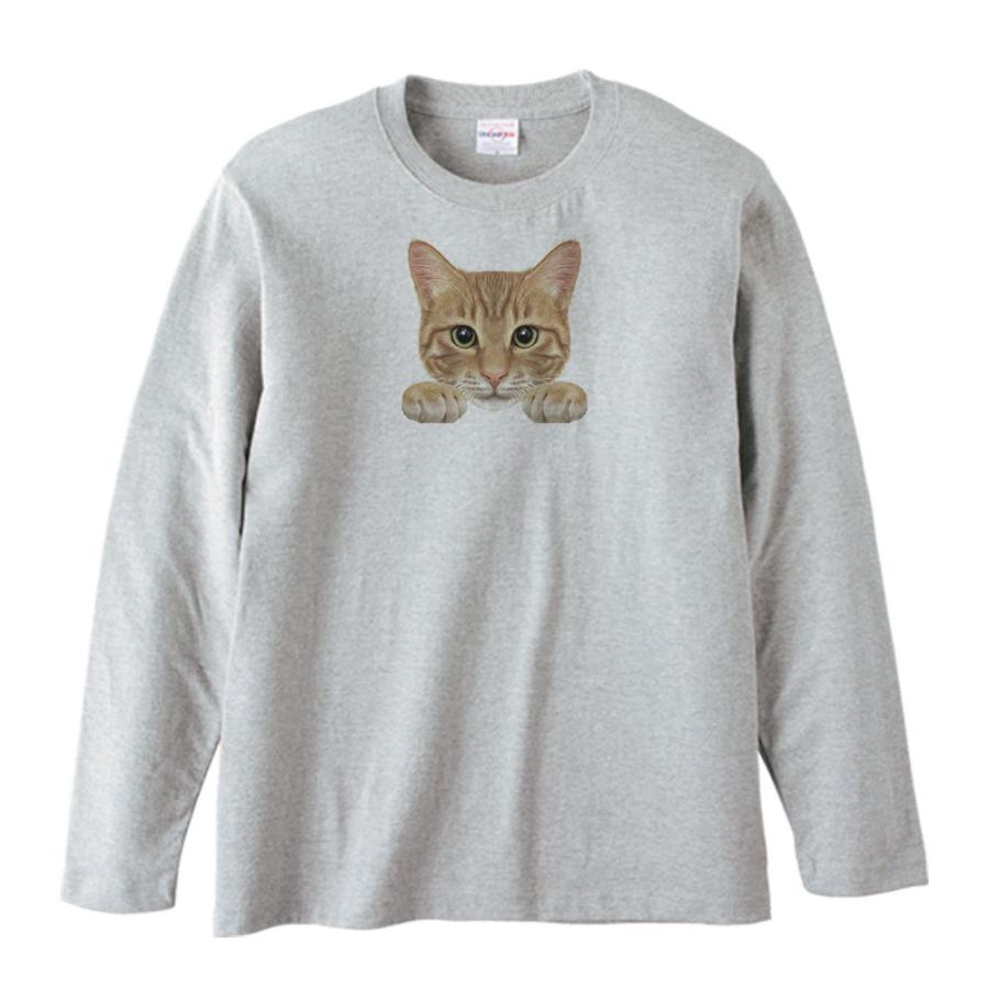 猫の顔・茶トラ/長袖Ｔシャツ |  | 01