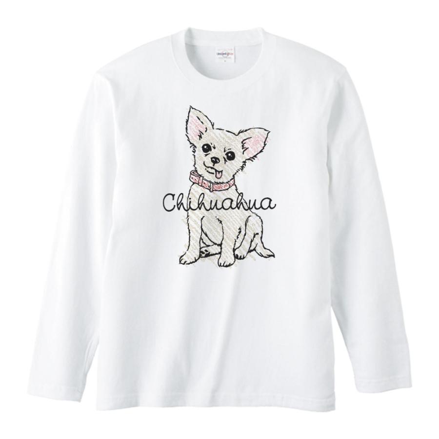 クレヨンタッチ・チワワ（単色）/長袖Ｔシャツ | 