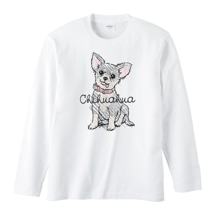 クレヨンタッチ・チワワ（ブラック＆タン）/長袖Ｔシャツ |  | 01