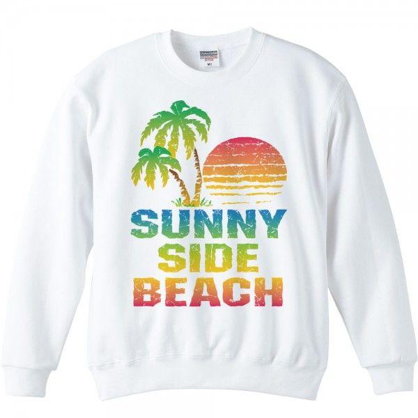 椰子の木と夕日（トロピカル＆リゾート）/トレーナー | 