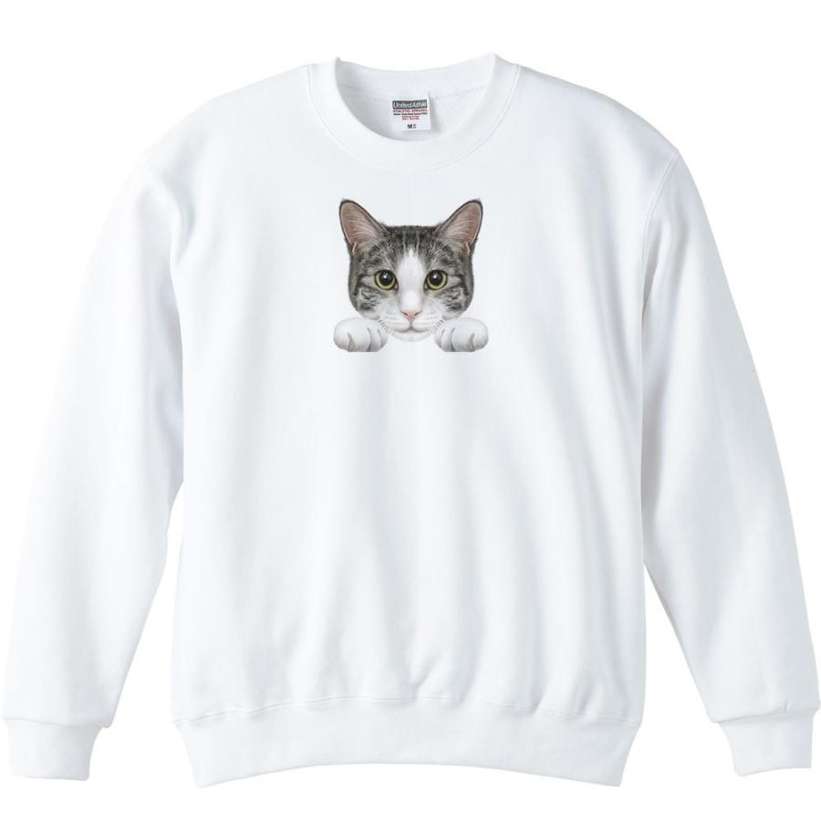 猫の顔・サバ白/トレーナー | 