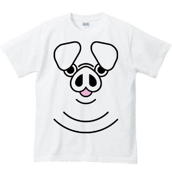 ブタ（豚）ファニーフェイス・ぶた/半袖Ｔシャツ　　 |  | 01