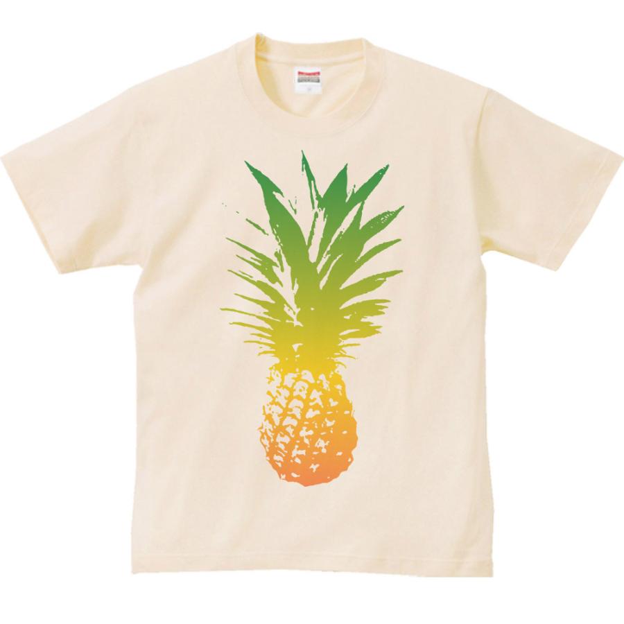 パイナップル（虹色ぱいなっぷる）フルーツ柄/半袖Tシャツ : MYDS