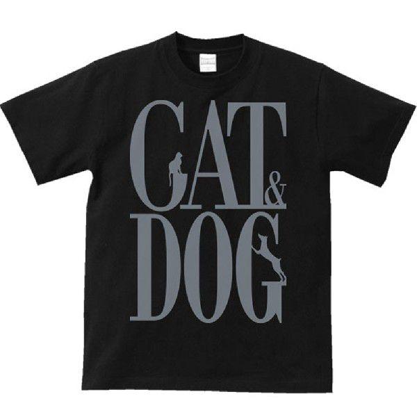 キャット＆ドッグ（犬猿の仲）/半袖Ｔシャツ　　 | 