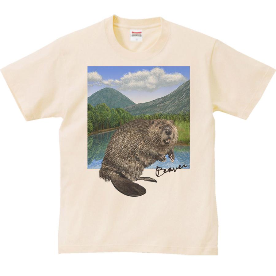 ビーバー ＋背景（びーばー）/半袖Ｔシャツ　　 | 