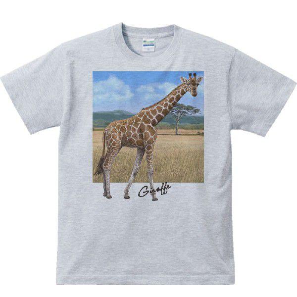 キリン ＋背景（きりん）/半袖Ｔシャツ　　 |  | 02