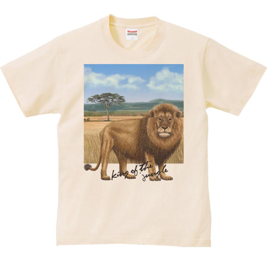 ライオン ＋背景（らいおん）/半袖Ｔシャツ　　 | 