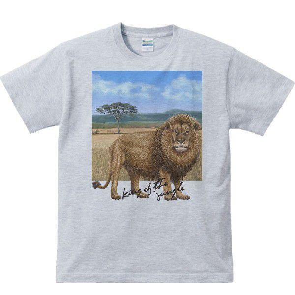 ライオン ＋背景（らいおん）/半袖Ｔシャツ　　 |  | 02
