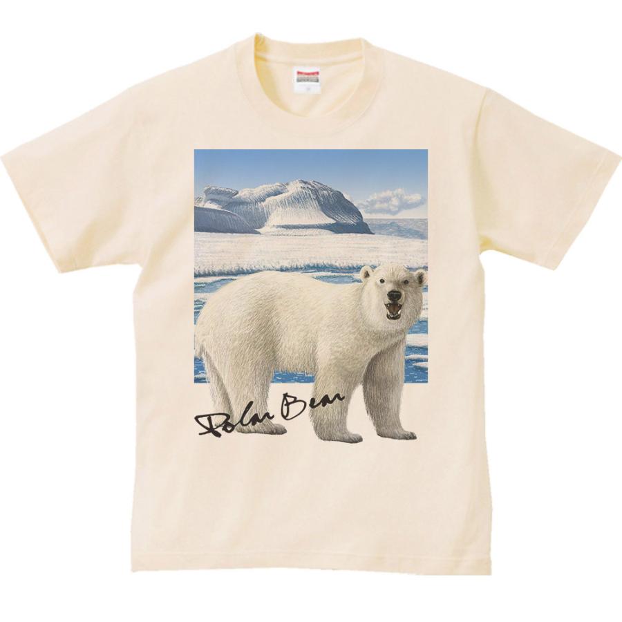 ホッキョクグマ ＋背景（白クマ）/半袖Ｔシャツ　　 |  | 01