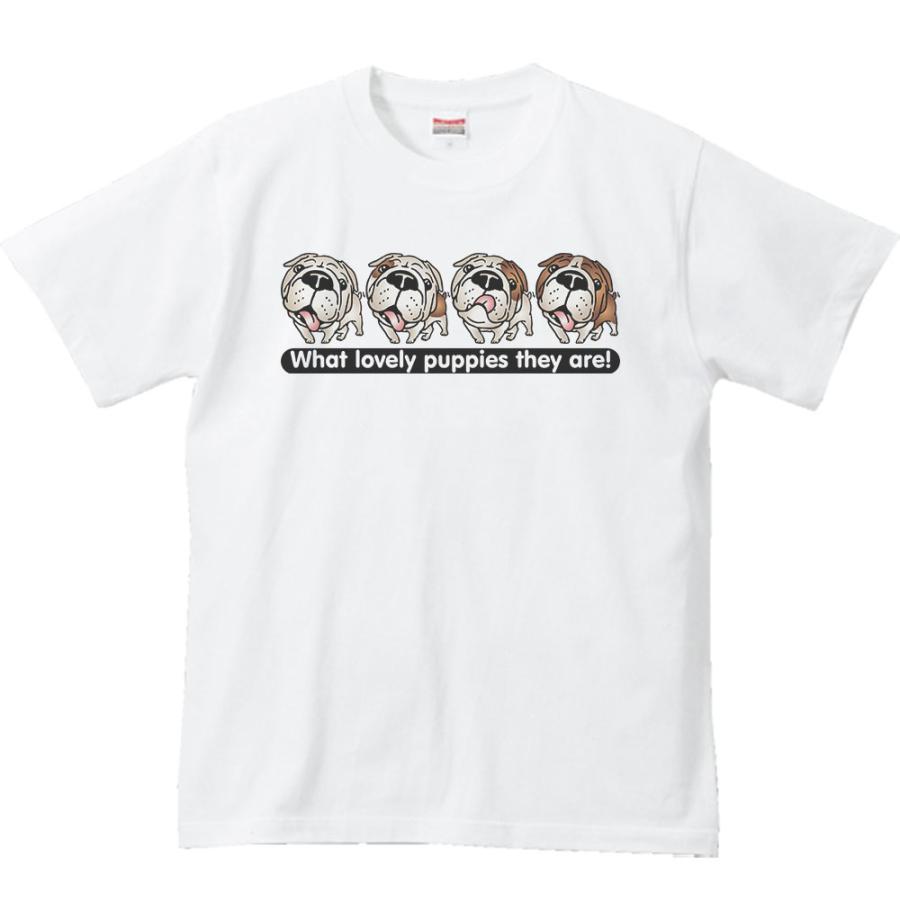 ブルドッグ4兄弟（子犬）/半袖Ｔシャツ | 