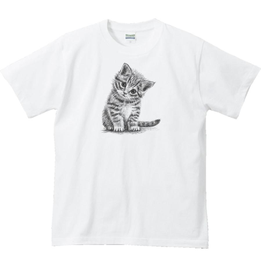 子猫（デッサン風 小猫）/半袖Ｔシャツ　　 | 