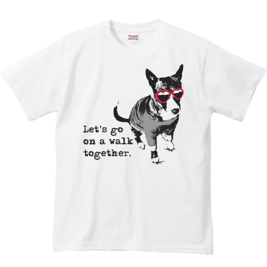 サングラス犬（一緒に散歩に行こう）＜JamJam＞/半袖Ｔシャツ　　 |  | 01