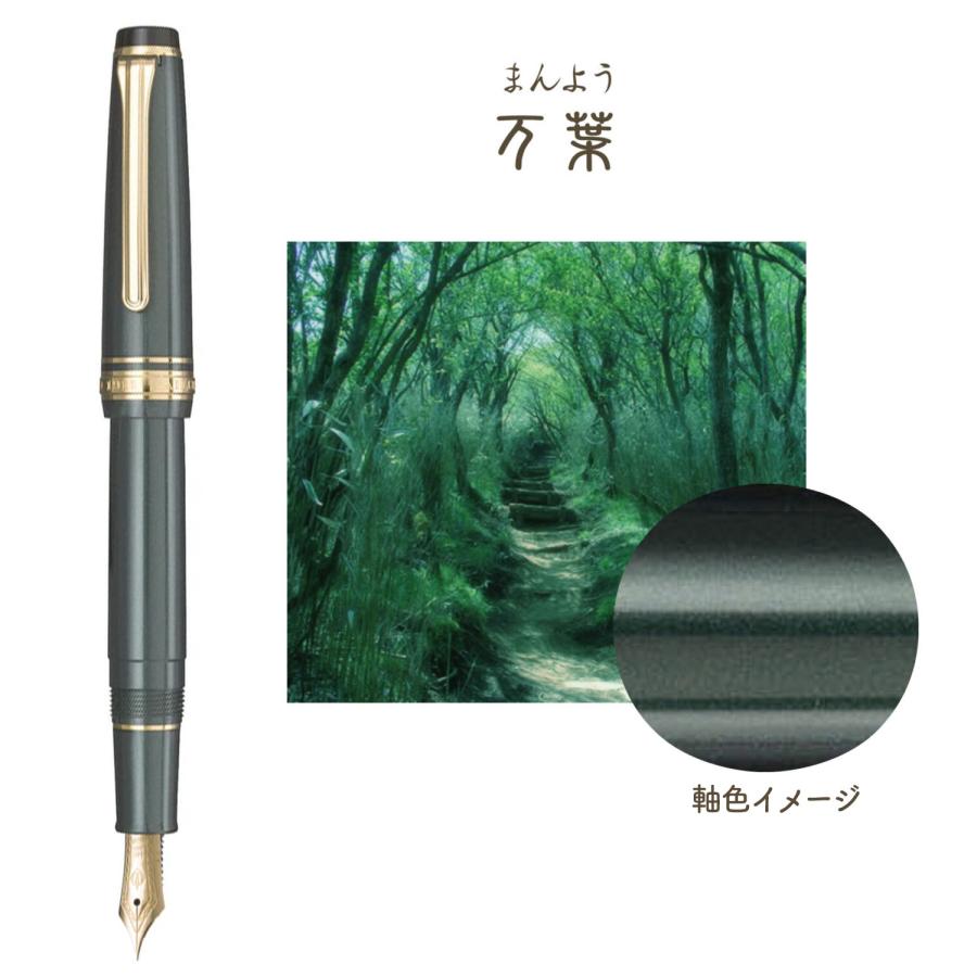 本日ポイント10倍 (取り寄せ品)セーラー万年筆 四季織 SHIKIORI 万年筆 雪月空葉11-1224 SSP 全8種から選択_3