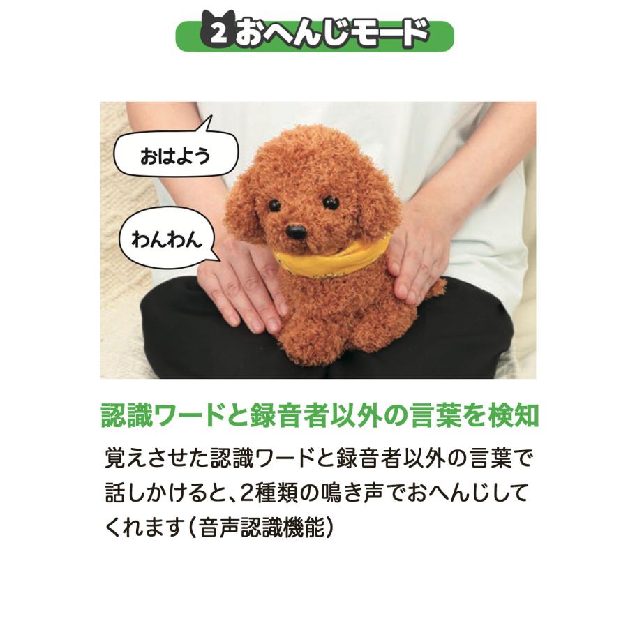 当店ポイント10倍 アーテック Artec 音声認識ぬいぐるみ よんで! だっこして! おへんじアニマル2 トイプードル | アーテック | 07