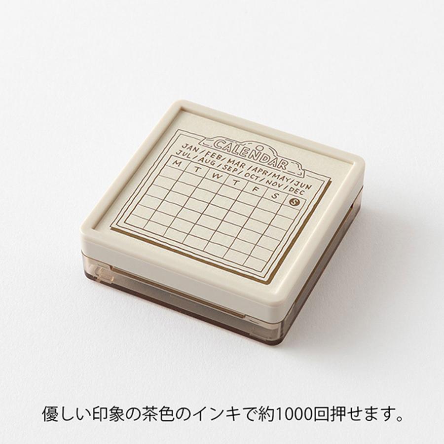 当店ポイント10倍MIDORI ミドリ スタンプ浸透印 カレンダー 月曜始まり