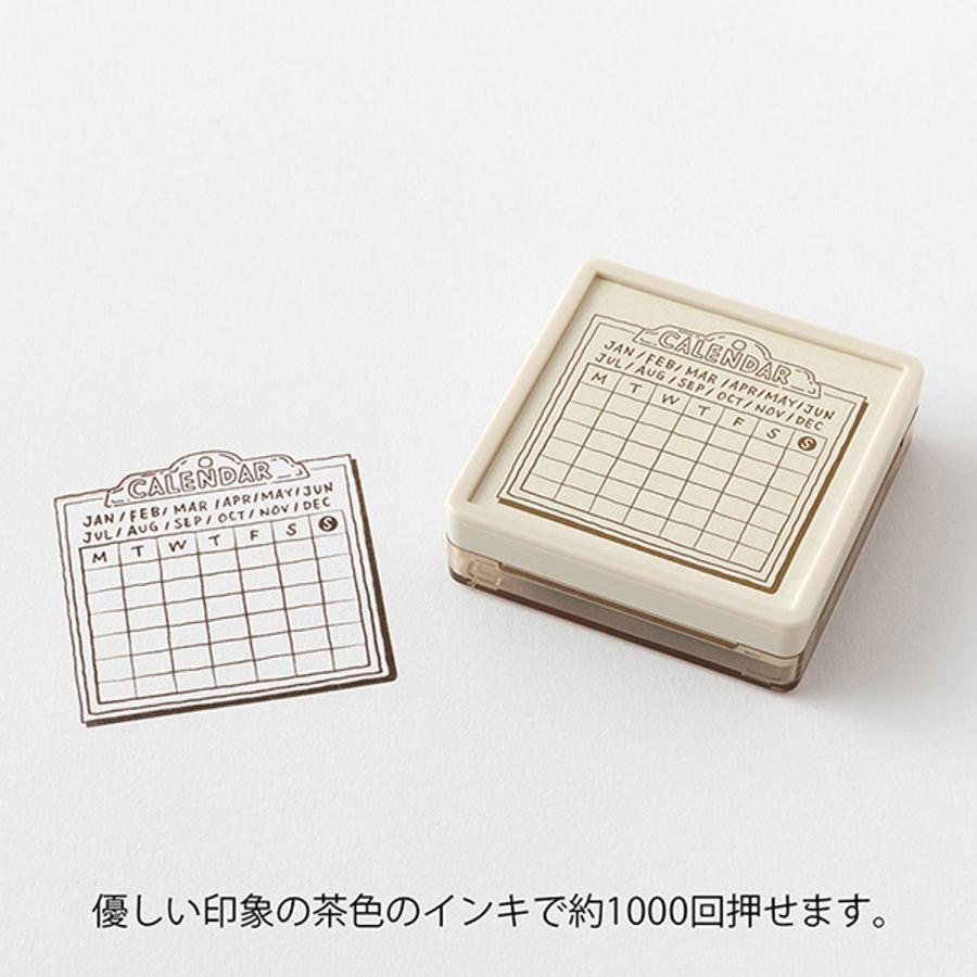 MIDORI ミドリ スタンプ浸透印 カレンダー 月曜始まり 35695006