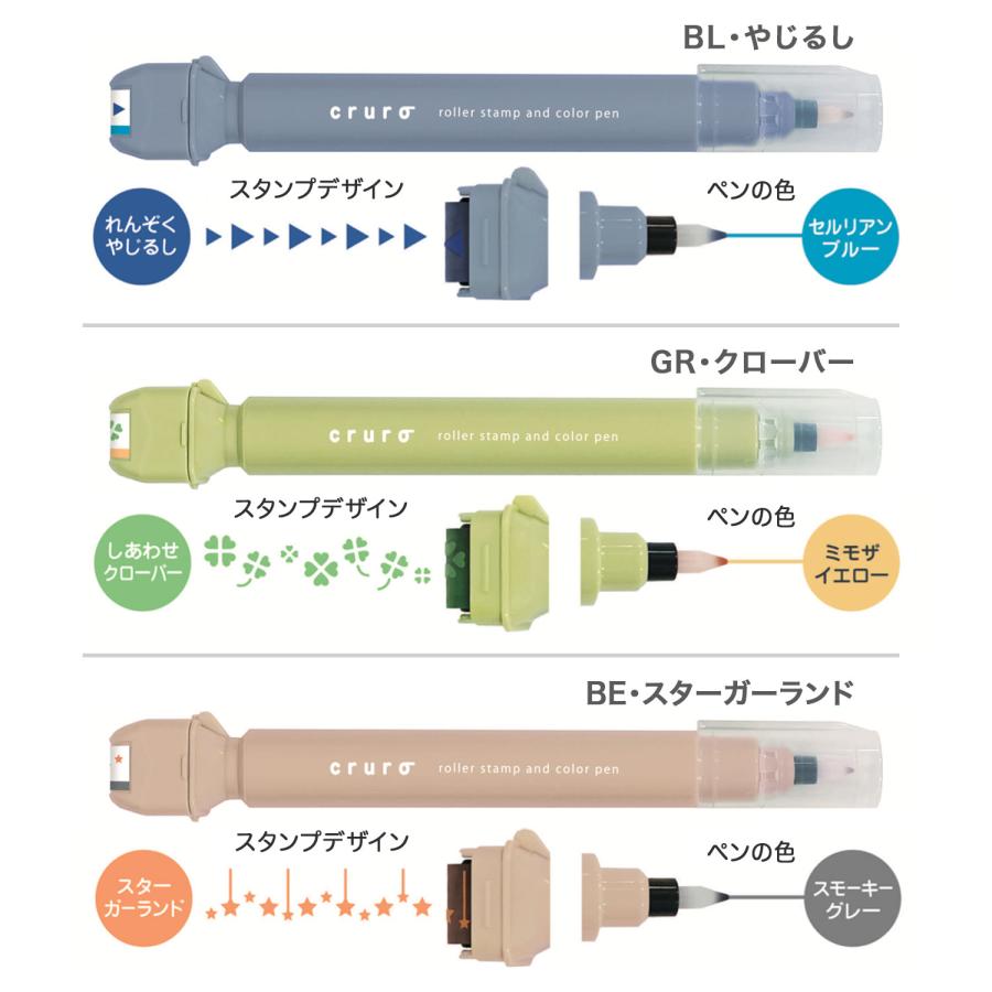 当店ポイント10倍 クツワ カラースタンプペン cruro クルロ DE017 全6種から選択 | クツワ | 01