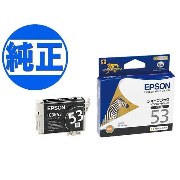 EPSON 純正インク IC53インクカートリッジ フォトブラック ICBK53 PX-5600 PX-G5300｜printus