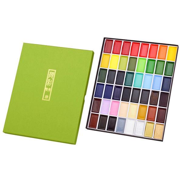 本日ポイント10倍 呉竹 Kuretake 呉竹 顔彩耽美 48色セット MC20/48V