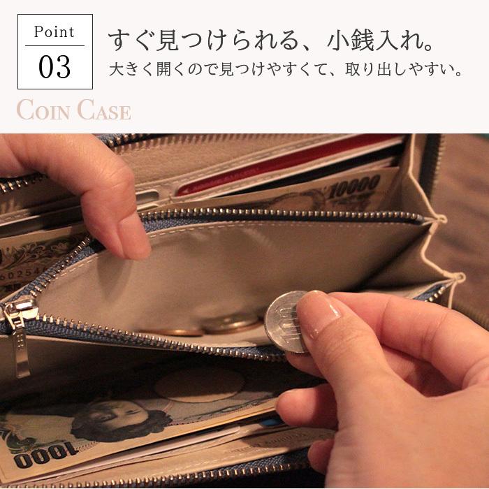 ステンドグラス 長財布 ラウンドファスナー 本革 ルルカスタネット