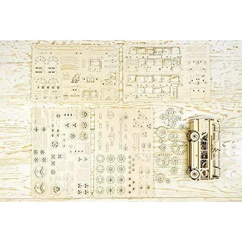 機械3dパズル木製Cityロンドンバス｜prior｜02
