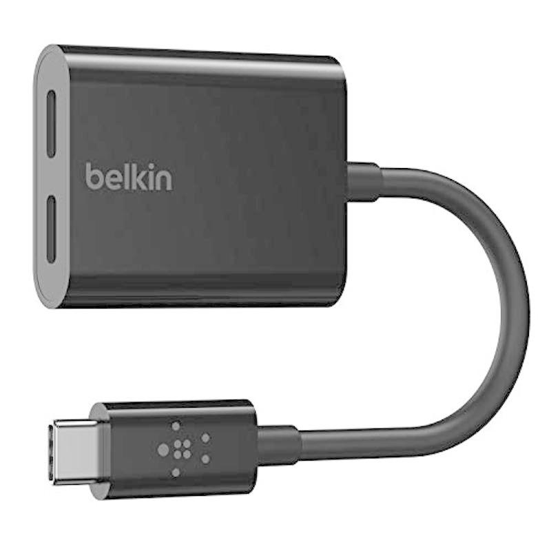 Belkin USB-C デュアルアダプター Andoroid スマートフォン Galaxy / Xperia /Google Pixel ヘッドホンアクセサリー